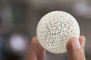 3d printed white ball